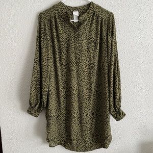 Olive Green Leopard Tunic